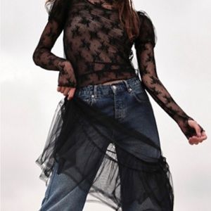 Free People Sheer Midi Slip Size S